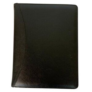 Day Runner Black Genuine Leather Zippered Planner Organizer 8x10 Classic Edition